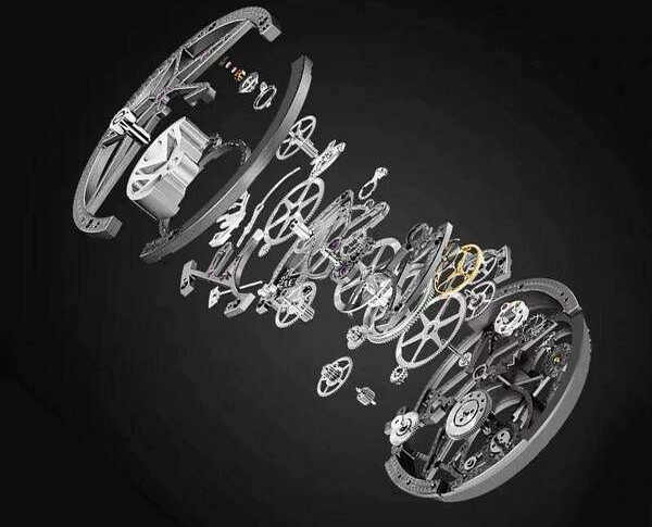 Hõbedase ja kuldse värviga naiste käekell