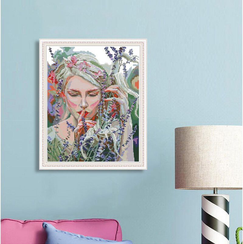 Χειροποίητο κέντημα σε καμβά με μοτίβο σταυροβελονιάς Joy Sunday Κεντήματα με σταυροβελονιά DIY