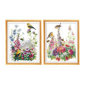 Loendava prindiga ristpistes komplektid isetegemise mustriga linnu- ja lillede seeria 14CT 11CT käsitsi tikand nõelõmbluskomplekt Home Deco