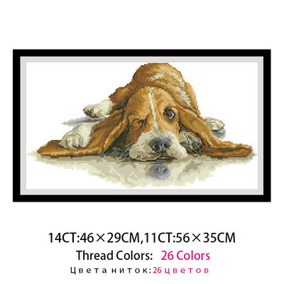 Mieli šuniukų suskaičiuoti kryžminio dygsnio raštų rinkiniai Nespausdinti siuvinėjimo rankdarbių rinkiniai 11CT14CT „Pasidaryk pats“ kryželiu, namų dekoro tapyba