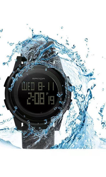 Naiste elektrooniline käekell musta värvi