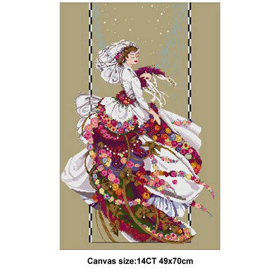Fairy angel 3 μοτίβα Counted Cross Stitch 14CT DIY χονδρική Κιτ Κινέζικη Σταυροβελονιά Σετ κεντήματα κεντήματος