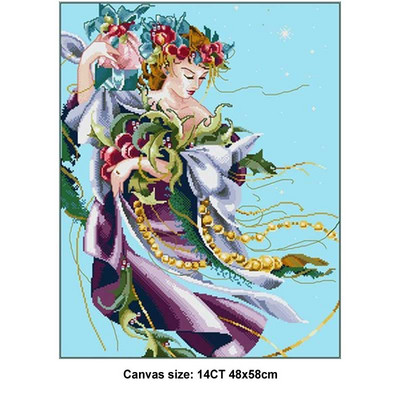 Fairy angel 3 μοτίβα Counted Cross Stitch 14CT DIY χονδρική Κιτ Κινέζικη Σταυροβελονιά Σετ κεντήματα κεντήματος
