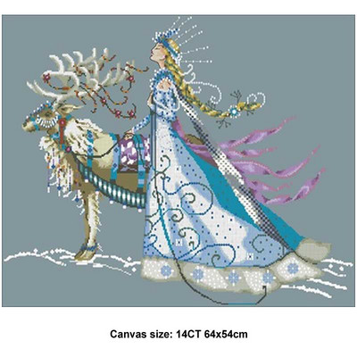 Fairy angel 3 μοτίβα Counted Cross Stitch 14CT DIY χονδρική Κιτ Κινέζικη Σταυροβελονιά Σετ κεντήματα κεντήματος