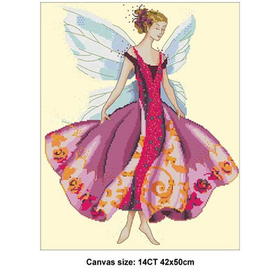 Fairy angel 3 μοτίβα Counted Cross Stitch 14CT DIY χονδρική Κιτ Κινέζικη Σταυροβελονιά Σετ κεντήματα κεντήματος
