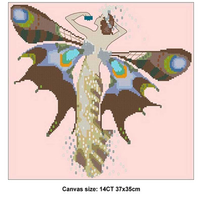 Fairy angel 3 μοτίβα Counted Cross Stitch 14CT DIY χονδρική Κιτ Κινέζικη Σταυροβελονιά Σετ κεντήματα κεντήματος