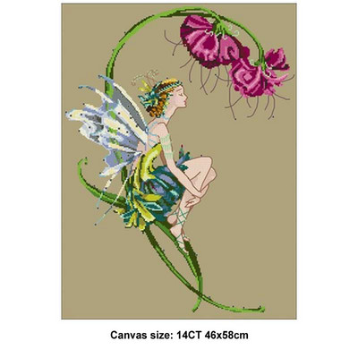 Fairy angel 3 μοτίβα Counted Cross Stitch 14CT DIY χονδρική Κιτ Κινέζικη Σταυροβελονιά Σετ κεντήματα κεντήματος