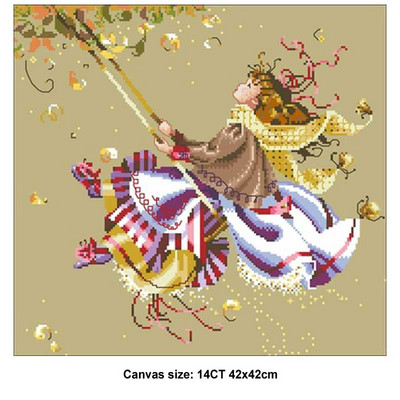 Fairy angel 3 μοτίβα Counted Cross Stitch 14CT DIY χονδρική Κιτ Κινέζικη Σταυροβελονιά Σετ κεντήματα κεντήματος
