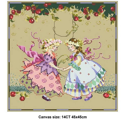 Fairy angel 3 μοτίβα Counted Cross Stitch 14CT DIY χονδρική Κιτ Κινέζικη Σταυροβελονιά Σετ κεντήματα κεντήματος