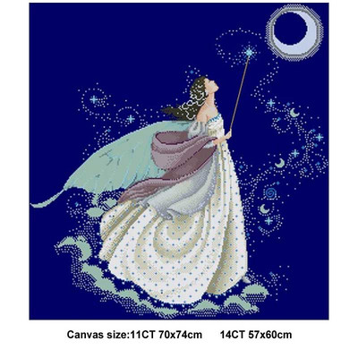 Fairy angel 3 μοτίβα Counted Cross Stitch 14CT DIY χονδρική Κιτ Κινέζικη Σταυροβελονιά Σετ κεντήματα κεντήματος