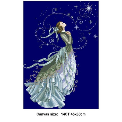 Fairy angel 3 μοτίβα Counted Cross Stitch 14CT DIY χονδρική Κιτ Κινέζικη Σταυροβελονιά Σετ κεντήματα κεντήματος