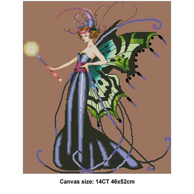 Fairy angel 3 μοτίβα Counted Cross Stitch 14CT DIY χονδρική Κιτ Κινέζικη Σταυροβελονιά Σετ κεντήματα κεντήματος