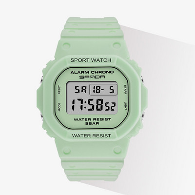 Ühevärviline silikoonrihmaga naiste elektrooniline käekell