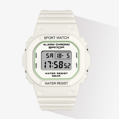 Ühevärviline silikoonrihmaga naiste elektrooniline käekell