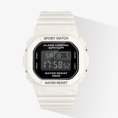 Ühevärviline silikoonrihmaga naiste elektrooniline käekell