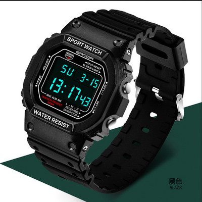 Ühevärviline silikoonrihmaga naiste elektrooniline käekell