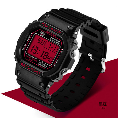 Ühevärviline silikoonrihmaga naiste elektrooniline käekell