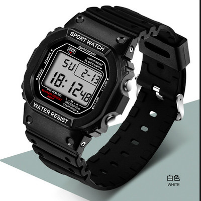 Ühevärviline silikoonrihmaga naiste elektrooniline käekell