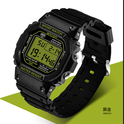 Ühevärviline silikoonrihmaga naiste elektrooniline käekell