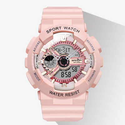 Ühevärviline silikoonrihmaga naiste elektrooniline käekell