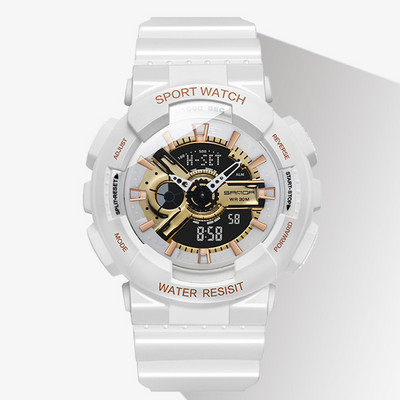 Ühevärviline silikoonrihmaga naiste elektrooniline käekell