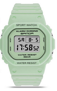 Ženski elektronički sat - s gumenim remenom
