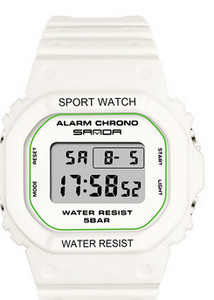 Ženski elektronički sat - s gumenim remenom