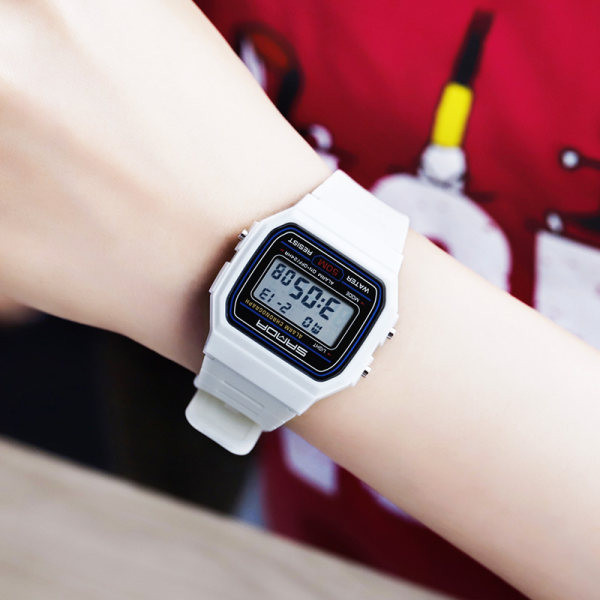 Ženski elektronički sat - s gumenim remenom