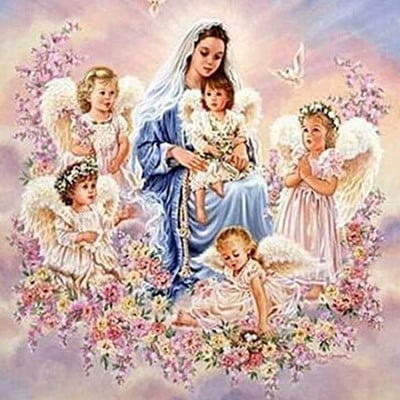 Carton Angel DIY Cross Stitch Embroidery 11CT Kit Σετ χειροτεχνίας βελονιάς Βαμβακερή κλωστή τυπωμένη διακόσμηση σπιτιού σε καμβά σε προσφορά