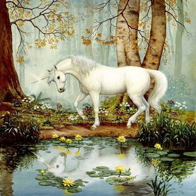 Animal Horse DIY Ebroidery 11CT Cross Stitch Kits Craft Needlework Σετ Βαμβακερή κλωστή τυπωμένο καμβά Διακόσμηση σπιτιού για δωμάτιο