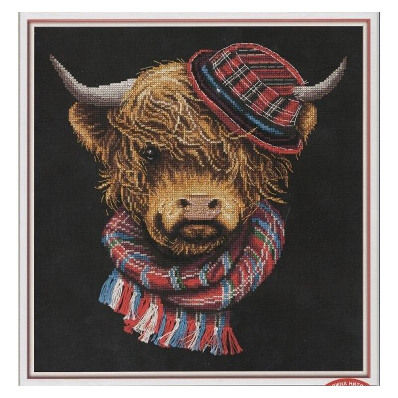 Amishop Gold Collection Kit cu punct de cruce numărat Cap de fiară Pisică Pisică Câine Vaca Animale Poartă pălărie Panna J 7173 7172 7202