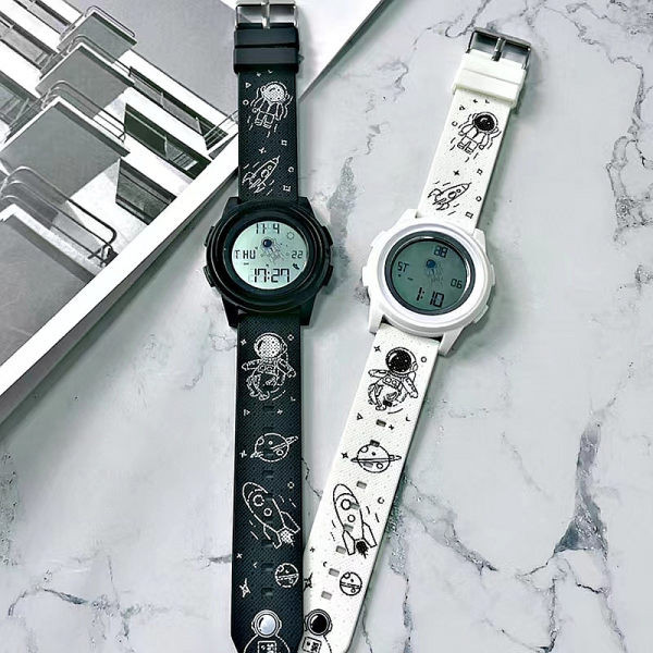 Γυναικείο αδιάβροχο ηλεκτρονικό ρολόι με λουράκι σιλικόνης