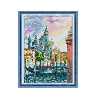 Joy Sunday Kompleti za vezenje križićem, Pariz, Katerina Printing Otisnuti 14CT 11CT DIY setovi ručno rađenog brojanog vezenja za vezenje