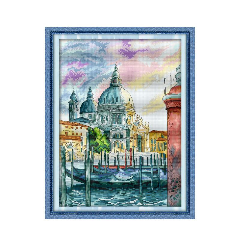 Joy Sunday Kompleti za vezenje križićem, Pariz, Katerina Printing Otisnuti 14CT 11CT DIY setovi ručno rađenog brojanog vezenja za vezenje