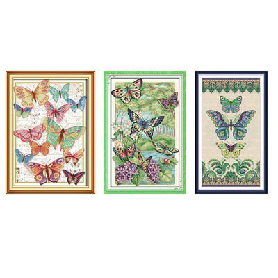 Beautiful Butterfly DMC Count Cross Stitch 11CT 14CT Cross Stitch Set DIY Cross Stitch Set Κέντημα κεντήματα Διακόσμηση σπιτιού