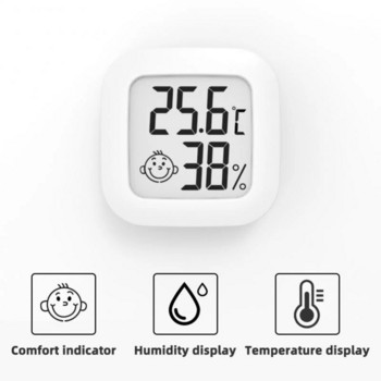 Μίνι LCD ψηφιακό θερμόμετρο εξωτερικού χώρου Εσωτερικός αισθητήρας περιβαλλοντικής θερμοκρασίας Μετρητής υγρόμετρο υγρόμετρο για δωμάτιο σπιτιού
