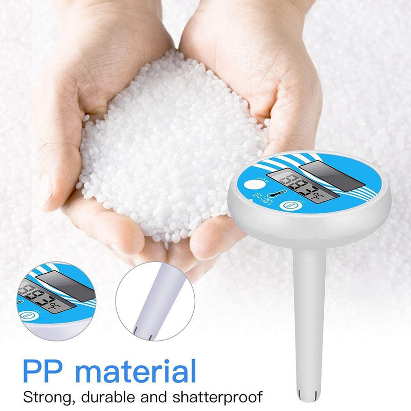 Plutajući digitalni termometar za vanjski i unutarnji bazen Termometar za vanjski bazen na solarni pogon Vodootporni termometar s LCD zaslonom