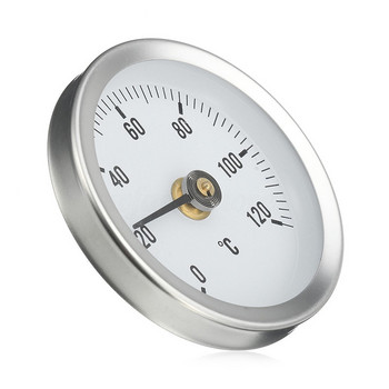 Нов 63MM 0-120 по Целзий закопчаващ се тръбен термометър с циферблат, метален уред за измерване на температурата с пружинен промишлен термометър, градински