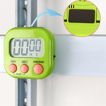 Магнитен LCD цифров кухненски таймер за обратно отброяване Хронометър със стойка Практично готвене Печене Спорт Будилник Инструменти за напомняне