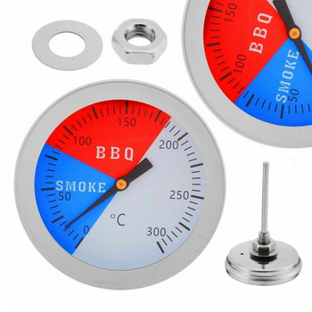 Θερμόμετρο φούρνου μπάρμπεκιου 300 μοιρών Διμεταλλικό θερμόμετρο κουζίνας Θερμόμετρο μπάρμπεκιου καπνού φούρνου Θερμόμετρο εξωτερικού χώρου για κάμπινγκ