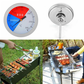 Θερμόμετρο φούρνου μπάρμπεκιου 300 μοιρών Διμεταλλικό θερμόμετρο κουζίνας Θερμόμετρο μπάρμπεκιου καπνού φούρνου Θερμόμετρο εξωτερικού χώρου για κάμπινγκ