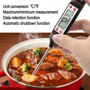 Мигновено отчитане на месо Дигитален термометър за готвене на храна със супер дълга сонда за грил бонбони кухня барбекю пушач фурна олио мляко кисело мляко