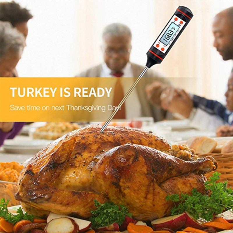 Kiirloetav liha digitaalne toiduvalmistamistermomeeter ülipika sondiga grillkommiköögi BBQ suitsuahju õli piimajogurti jaoks