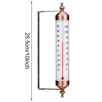 Стенен термометър Външен стаен термометър с въртяща се скоба Стенен термометър за вътрешна и външна температура за дома