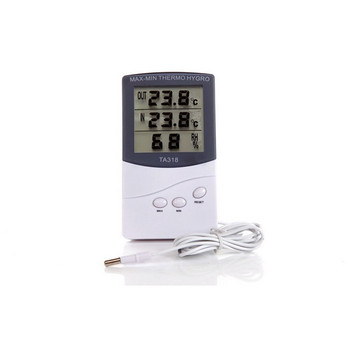LCD Електронен цифров измервател на температура и влажност Вътрешен външен термометър Хигрометър Метеорологична станция