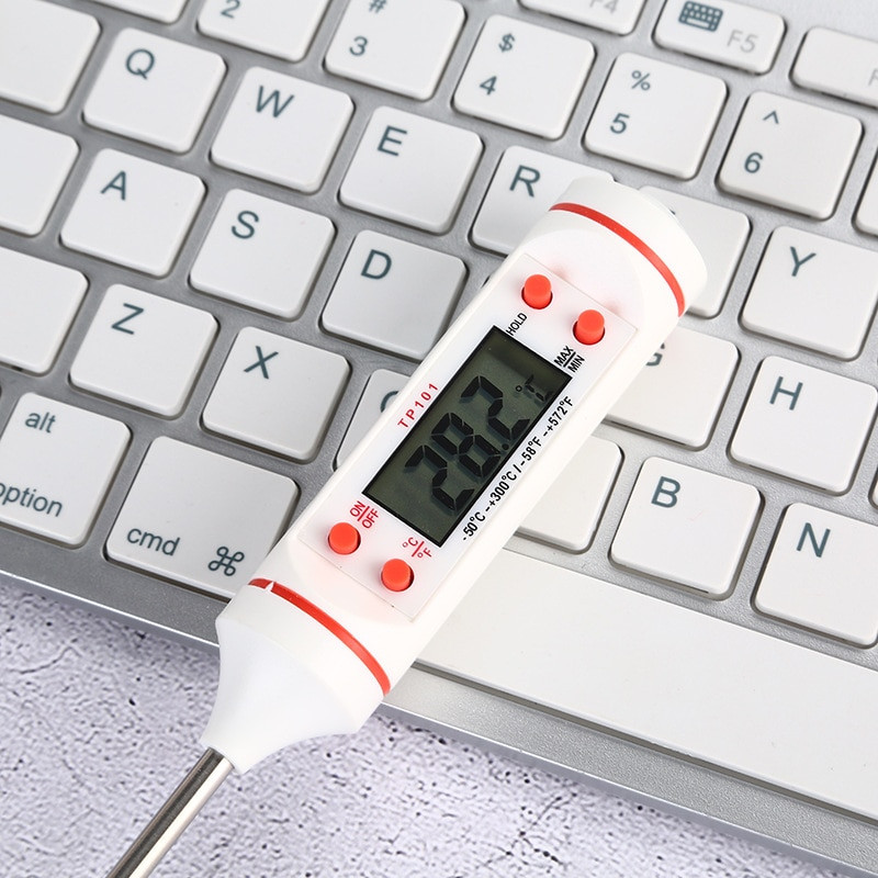 Ψηφιακό θερμόμετρο κουζίνας για μπάρμπεκιου Τροφίμων Κρέας Νερό Γάλα Λάδι Υγρό Οικιακά Θερμόμετρα με Μακρύ Αξεσουάρ Κουζίνας