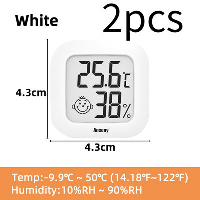 Μίνι θερμόμετρο υγρόμετρο εσωτερικού και εξωτερικού χώρου LCD Ψηφιακός μετρητής θερμοκρασίας Υγρόμετρο Εργαλείο θερμοκρασίας 1 τμχ/2 τμχ