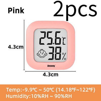 Μίνι θερμόμετρο υγρόμετρο εσωτερικού και εξωτερικού χώρου LCD Ψηφιακός μετρητής θερμοκρασίας Υγρόμετρο Εργαλείο θερμοκρασίας 1 τμχ/2 τμχ