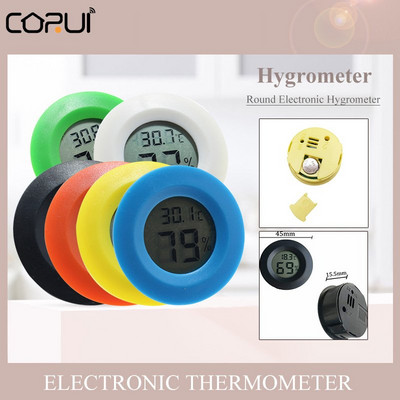 CoRui Mini WIFI Temperature Humidity Sensor Digital LCD Display Thermometer Hygrometer Indoor Room Garden Instrument Smart Home