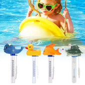 Termometru pentru piscină, geamandură plutitoare Termometru pentru piscină cu afișaj mare EZ Read, în stil de desene animate, tub de testare pentru temperatura apei Fahrenheit